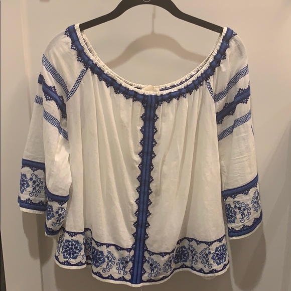 Love Sam Wanda Off The Shoulder Embroidered Top - Picture 3 of 7